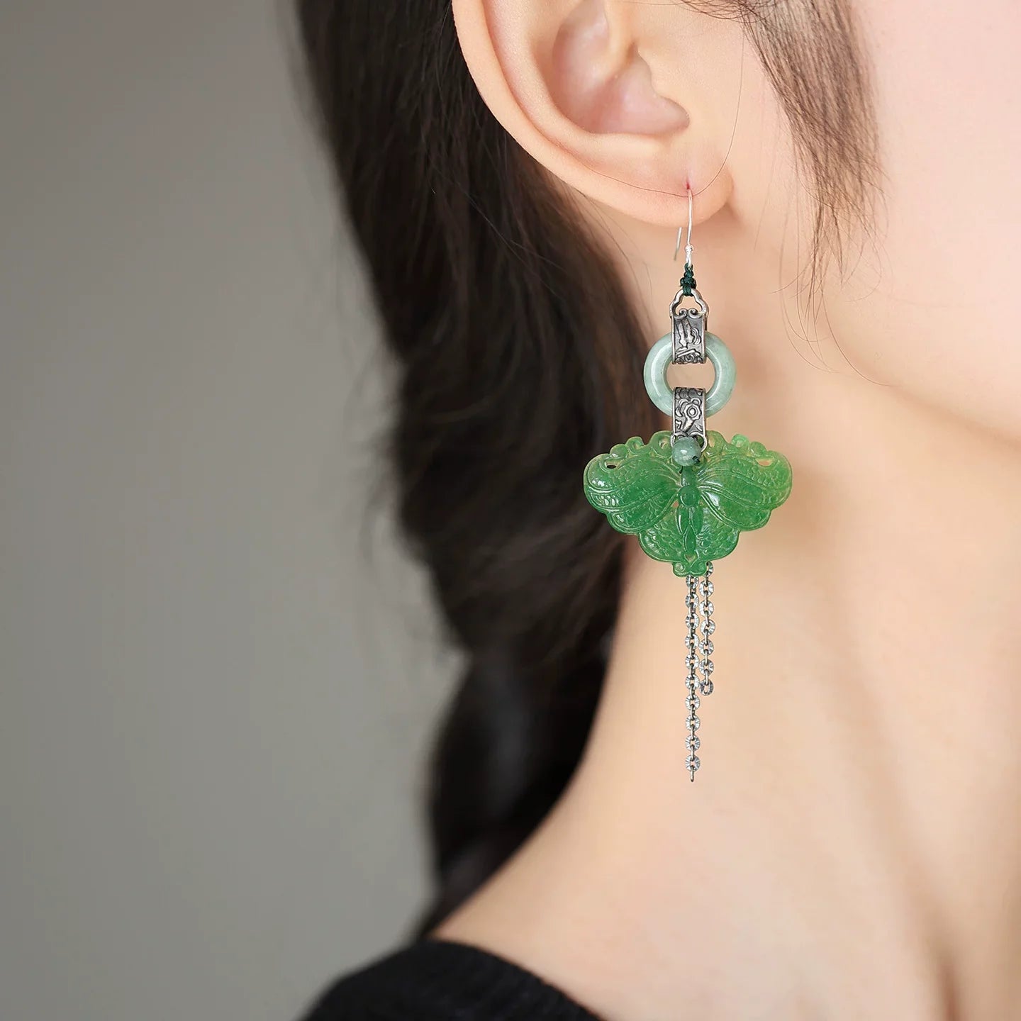 Jaded Butterfly Earrings | Cheongsam Jewelry