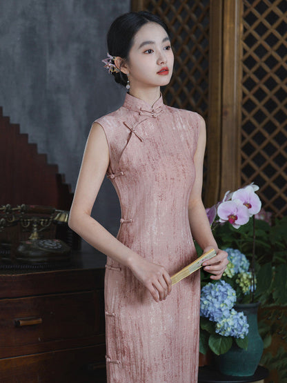 Sleeveless Midi Cheongsam | Roseclouds