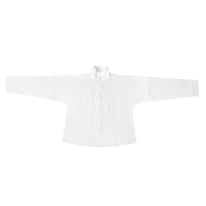 Ming Dynasty Modern Tencel Cotton Blend Pleated Shirt - Top Student 优等生