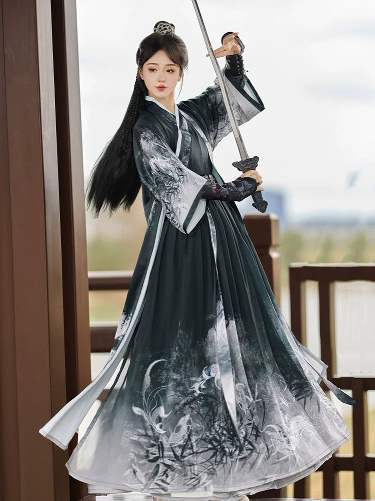 Wei Jin Dynasty Qiyao Ruqun Hanfu | Seeking Tranquility 寻幽