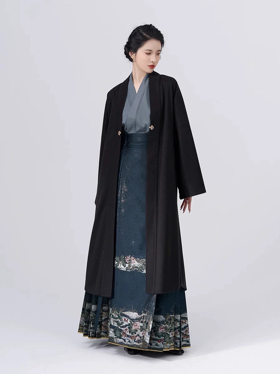 Chinese Blouse & Mamian Skirt Outfit | Drunk Star Lotus 醉星荷