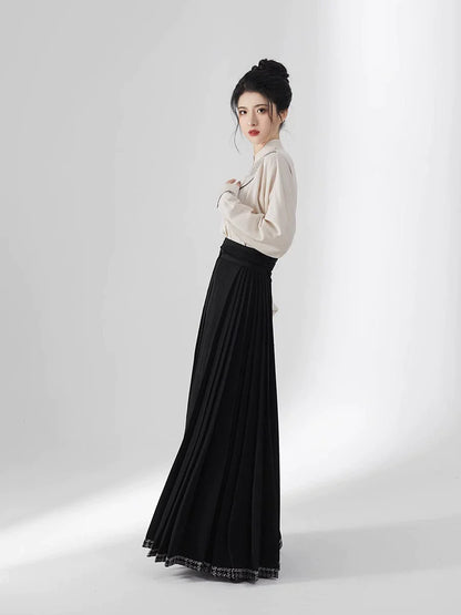 Ming Dynasty Modern Hanfu Mamianqun Outfit - Shuangshu 双姝