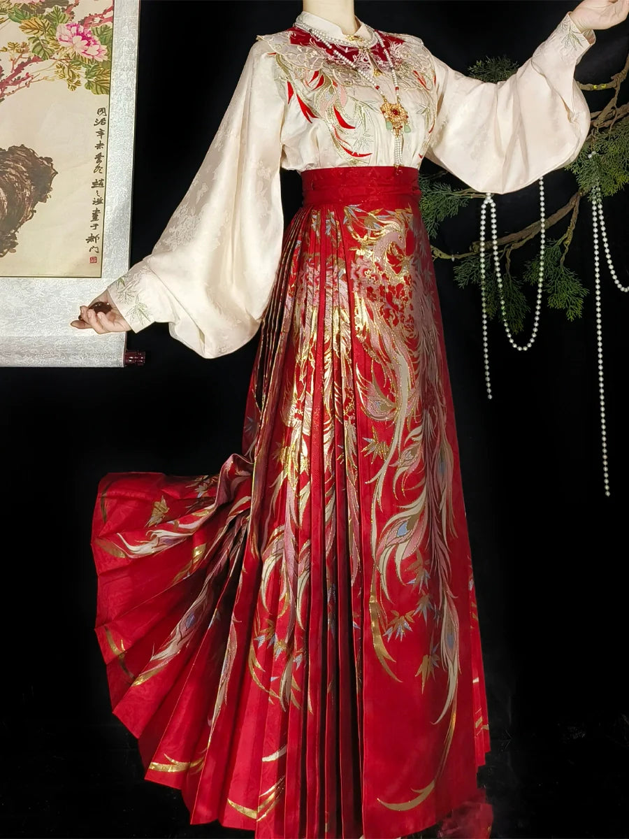 Xiangsi - New Chinese Style Ming Dynasty Hanfu Matching Set