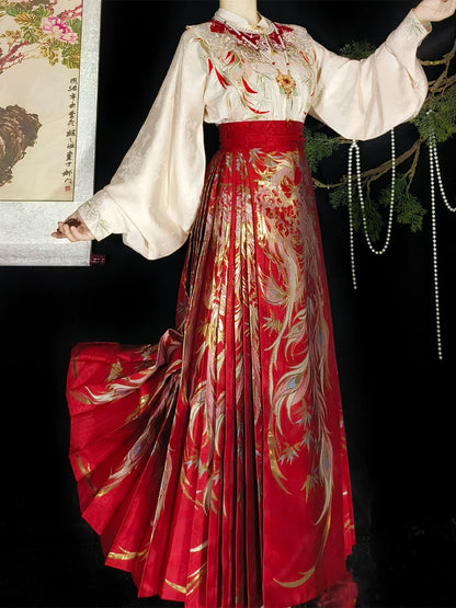 Xiangsi - New Chinese Style Ming Dynasty Hanfu Matching Set