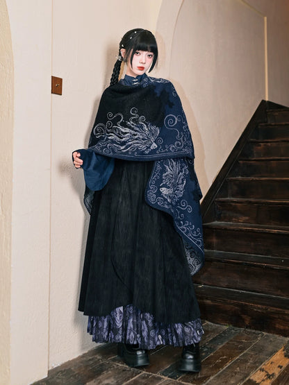 New Chinese Style Large Shawl - Floating Light and Dream 浮光鳍梦