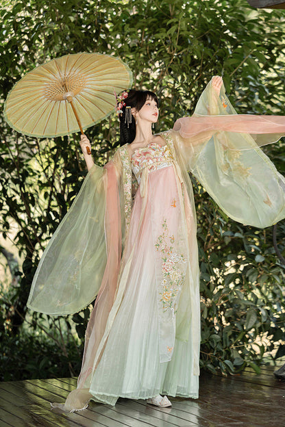 White Peony 白芍 - Tang Dynasty Style Hanfu Dress Heziqun
