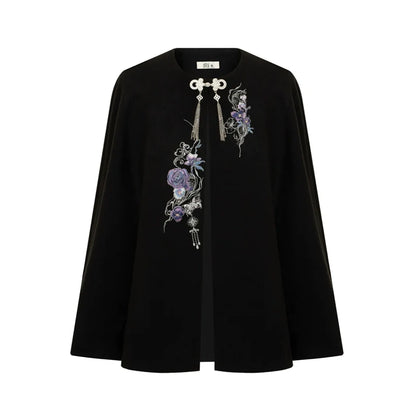 New Chinese Style Women Cape Coat, Knit Top & Three Pleat Skirt - Oriental Witch 东方魔女 (Preorder)