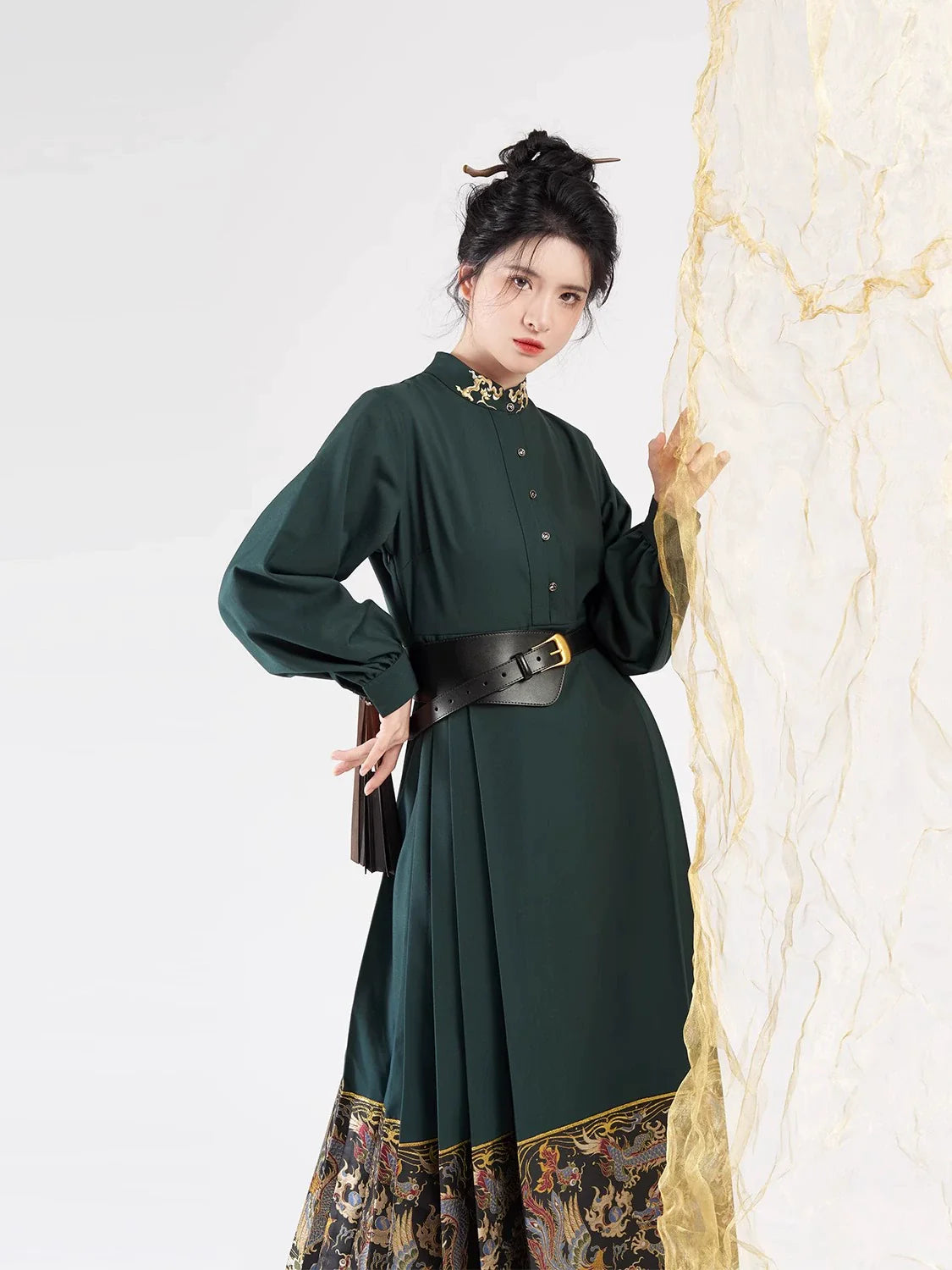 Ming Dynasty Modern Hanfu Horse Face Dress - Qingyun 卿云