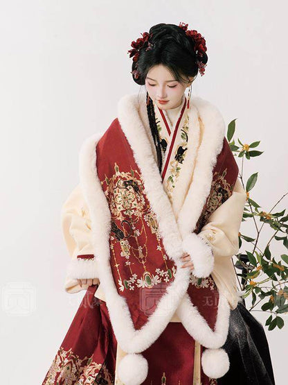 Ming Dynasty Chinese New Year Festival Hanfu Set | Fortune Cat 喵运亨通