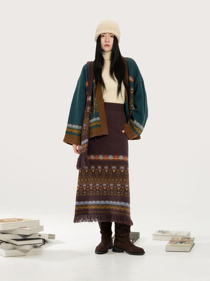 New Chinese Style Knitted Sweater Cardigan - Mushi 牧诗