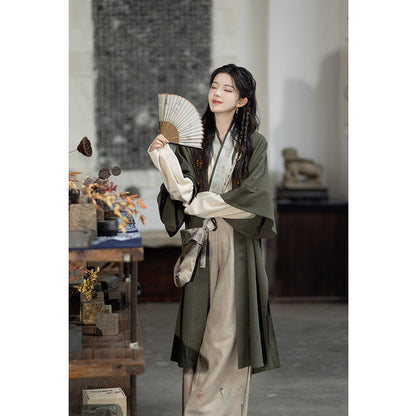 Song Dynasty Modern Hanfu Cardigan with Wide Leg Pants - Yunye 云野 (Preorder)