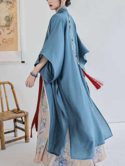 Song Dynasty Modern Hanfu Changgan Temple Beizi and Mamian Dress - Summer Dream 夏梦 (Preorder)