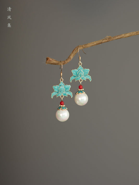 Art of Porcelain Antique Earrings | Hanfu Jewelry