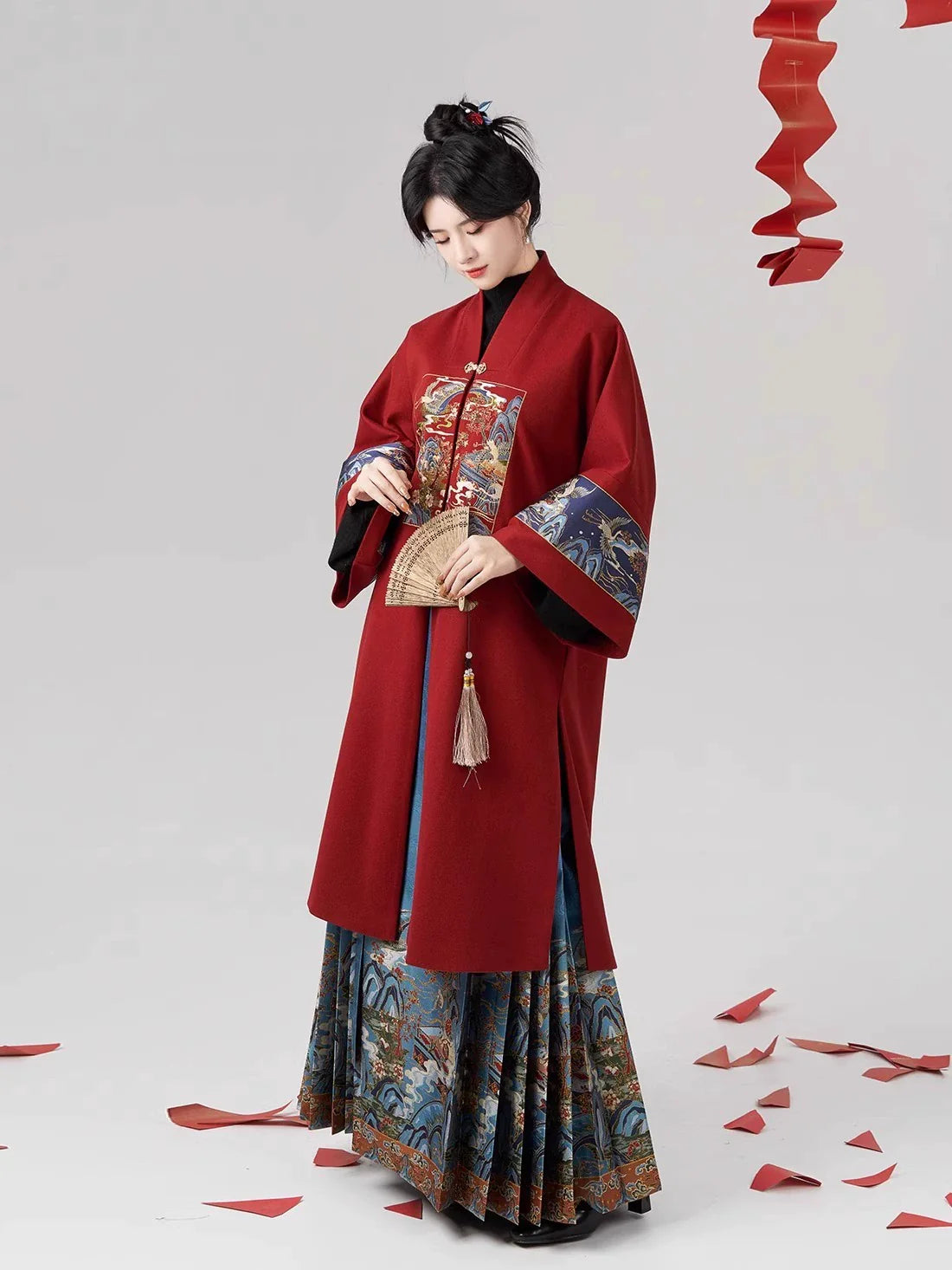 Ming Dynasty Modern Hanfu Mamianqun Outfit - Fairy Feathers 仙羽