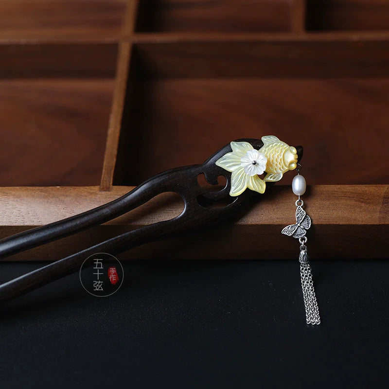Golden Scales Hair Stick | Hanfu Hair Accessory