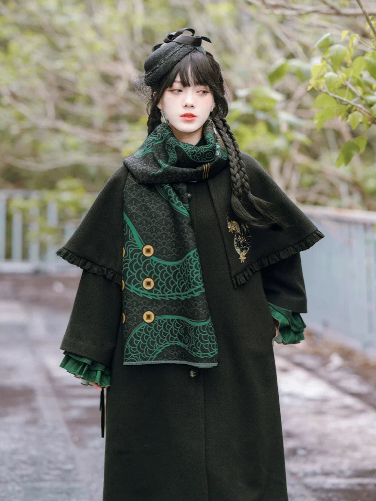 New Chinese Style Print Shawl - Shengqing 升卿