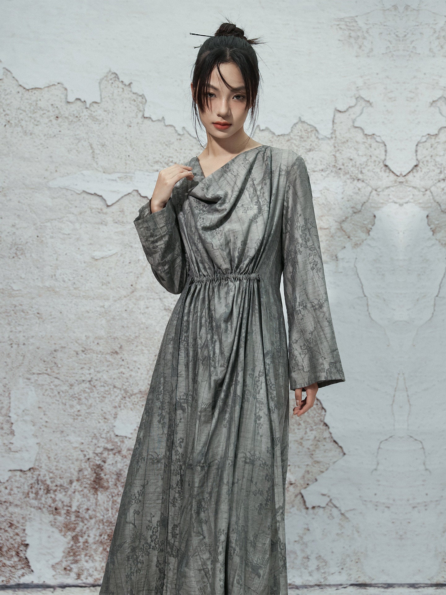 New Chinese Style Swing Collar Retro Dress