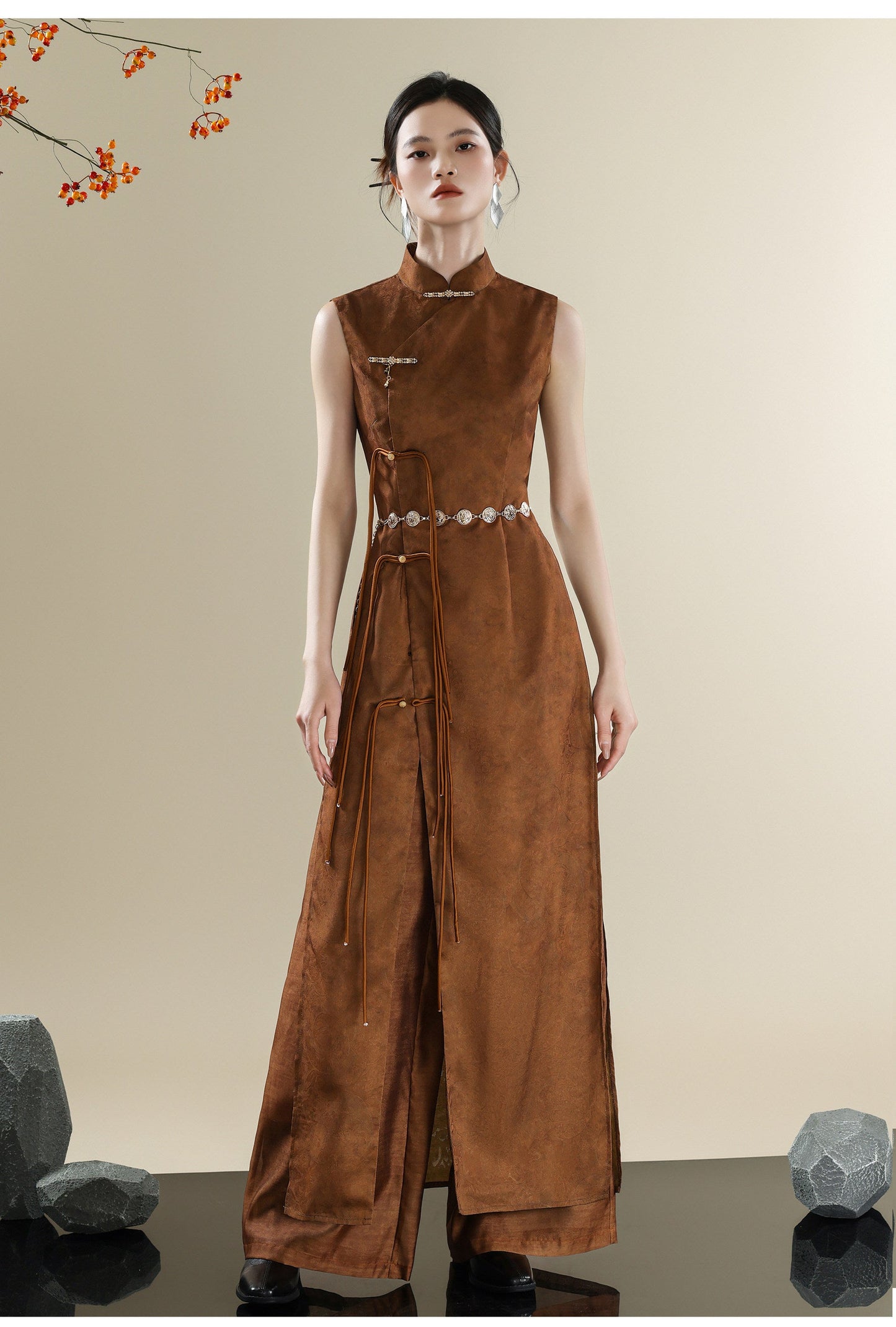 Modern Ode-Inspired Qipao Dress | New Chinese Style Slim Cheongsam