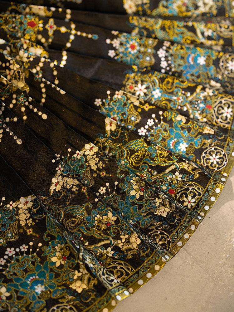 Ming Dynasty Modern Hanfu Bustier and Mamianqun - Phoenix Feather 凤翎羽