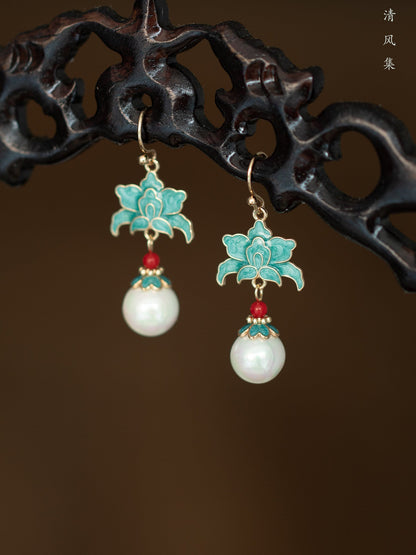 Art of Porcelain Antique Earrings | Hanfu Jewelry