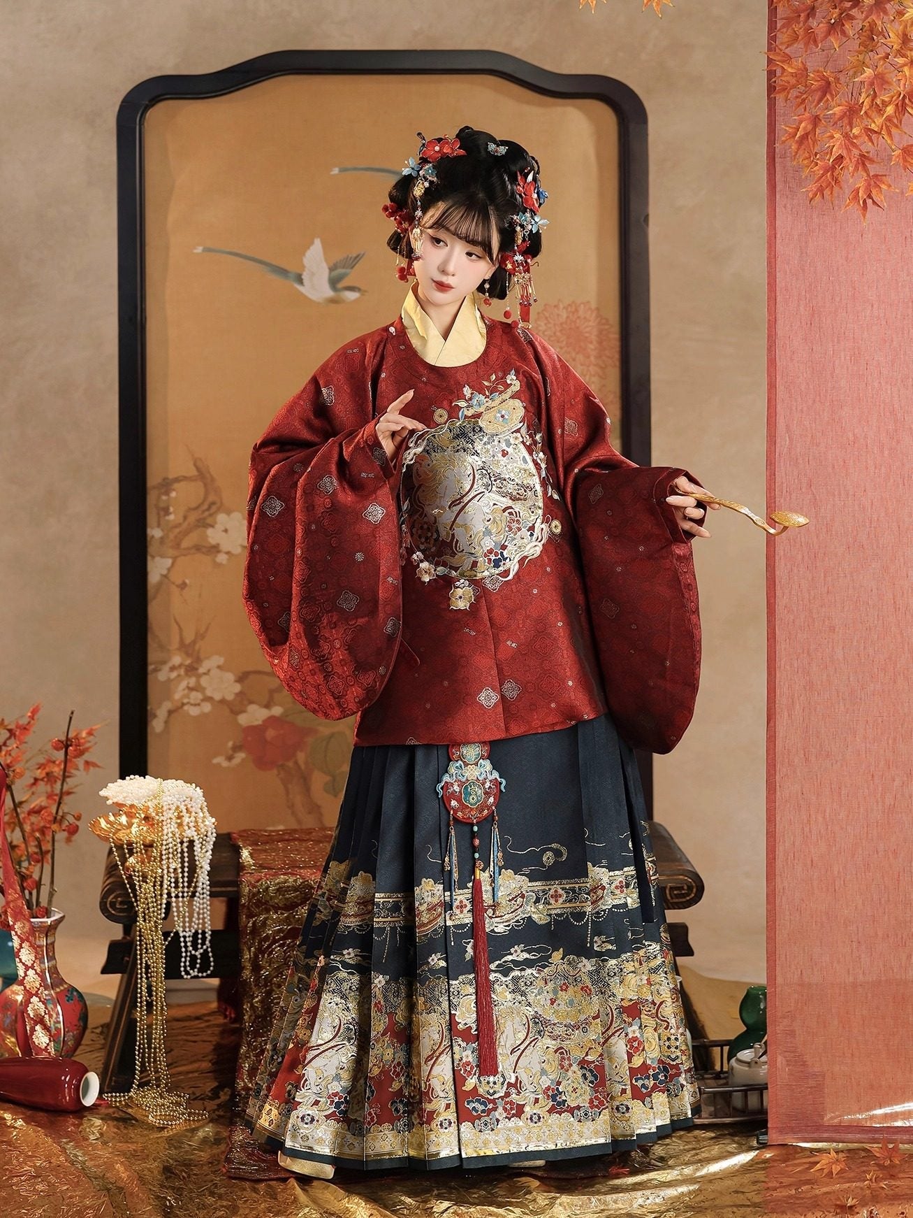 Ming Dynasty Chinese New Year Festival Hanfu | Get Rich Immediately 马上发财