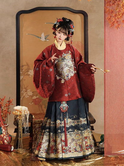 Ming Dynasty Chinese New Year Festival Hanfu | Get Rich Immediately 马上发财