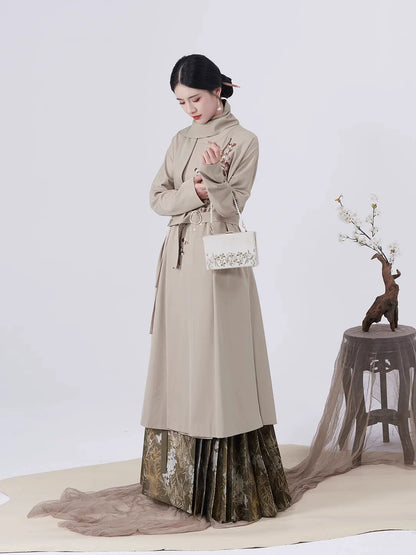 Ming Dynasty Modern Hanfu Mamianqun Outfit - Shilan 时兰