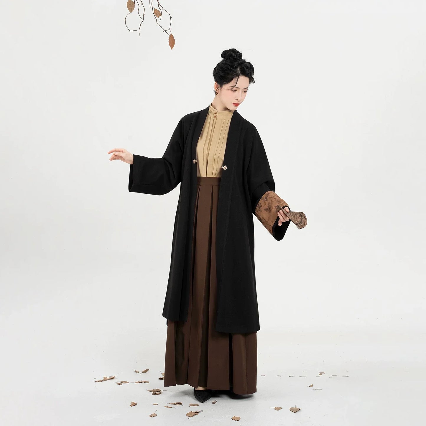 New Chinese Style Women Standing Collar Top, Mamian Skirt and Jacket - Windy Desert 长风漠州 (Preorder)