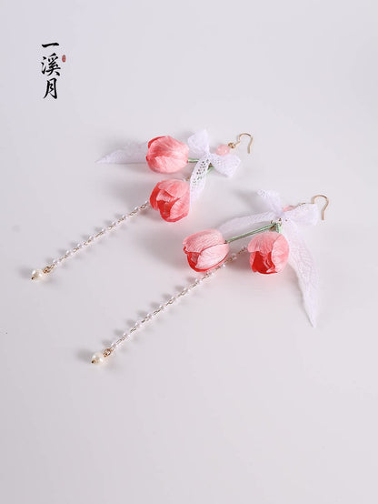 Tulip Bow Earrings | Hanfu Jewelry