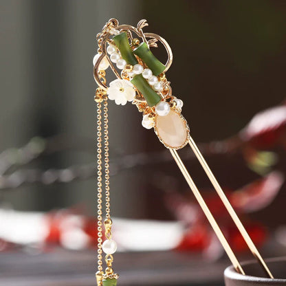 Bamboo Tassel Hair Stick | Ancient Chinese Hair Accessory