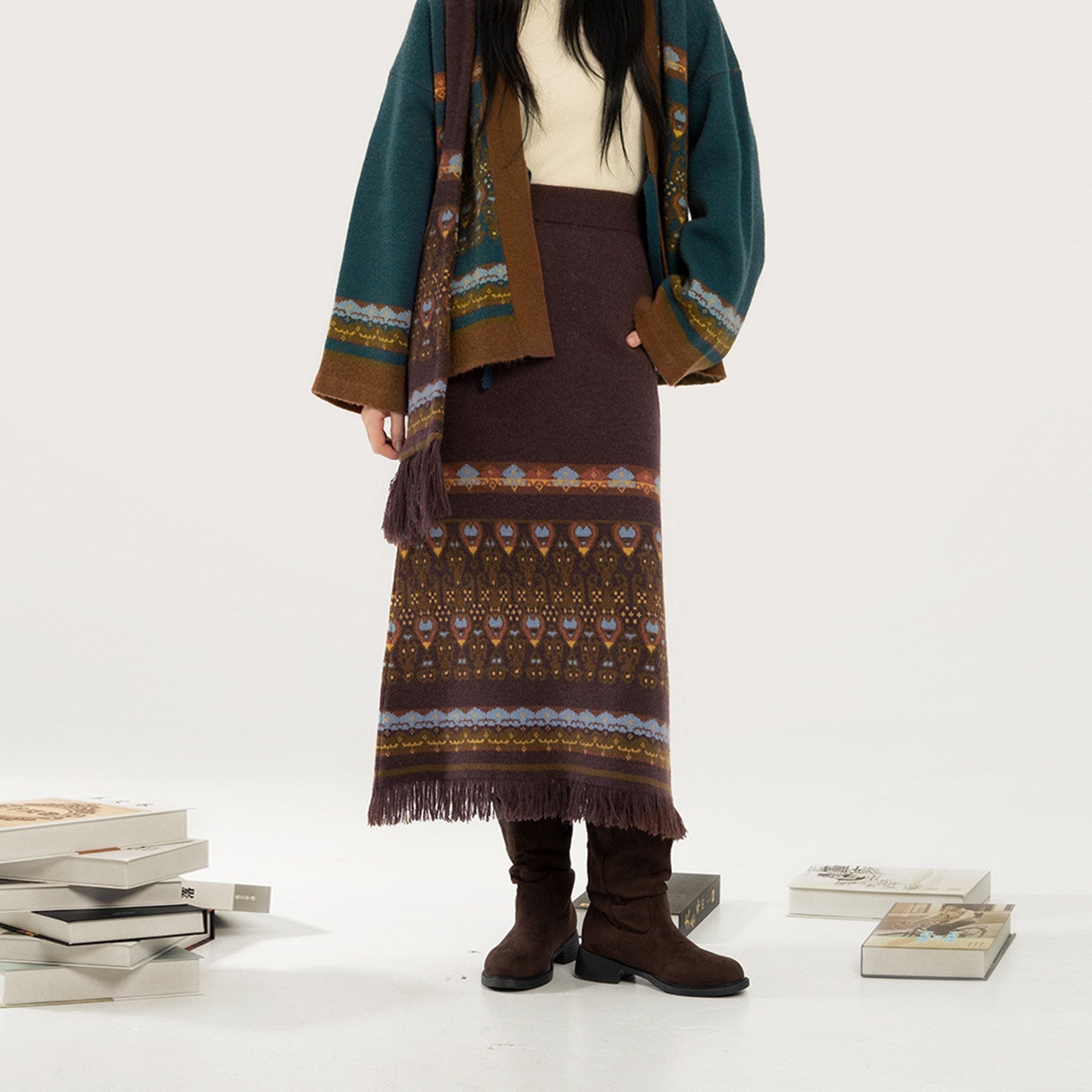 New Chinese Style Knitted Sweater Cardigan - Mushi 牧诗