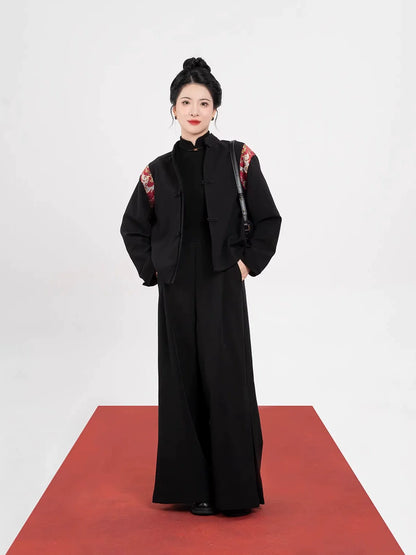 Ming Dynasty Modern Hanfu Mamianqun Outfit - Double Blessings 福鹿双全