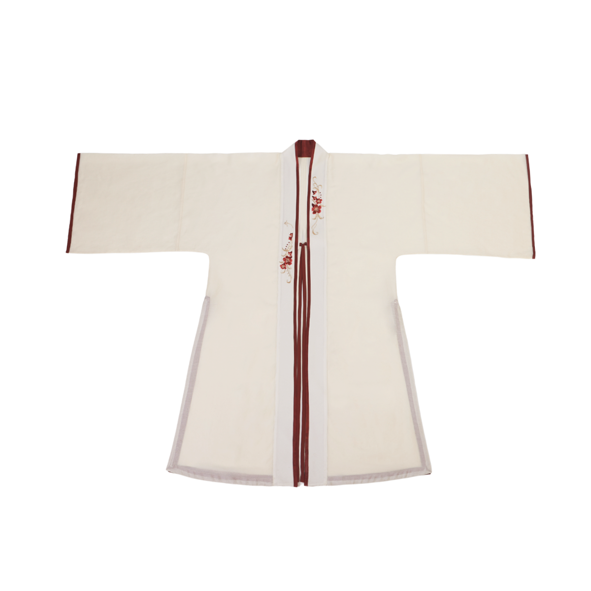 Song Dynasty Modern Hanfu Changgan Temple Beizi and Wrap Skirt - Crimson Cup 赤玉盏 (Preorder)