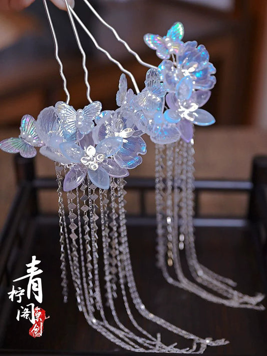 Hair Pins: Glazed Flowers