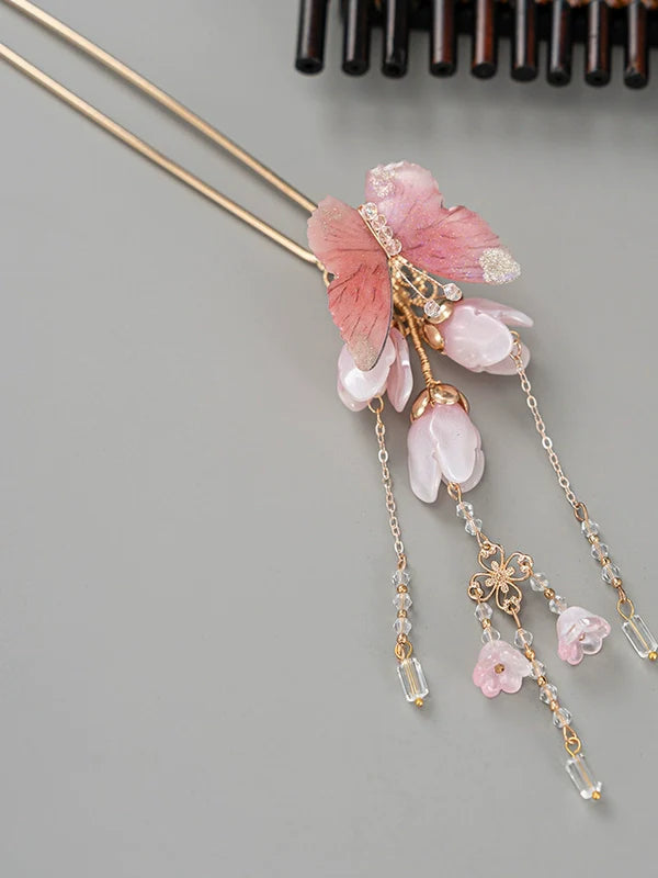Peach Blossom Magnolia Hair Stick | Ancient Chinese Hair Accessory