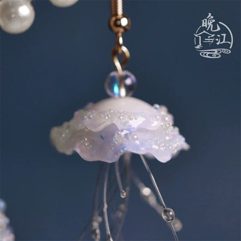 Jellyfish Earrings | Hanfu Jewelry