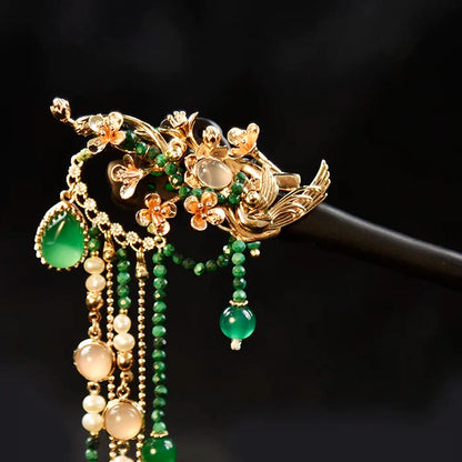 Gliding Peacock Hair Stick | Ancient Chinese Hair Accessory
