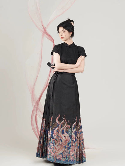 Chinese Blouse & Mamian Skirt Outfit | Nine Tails 九尾