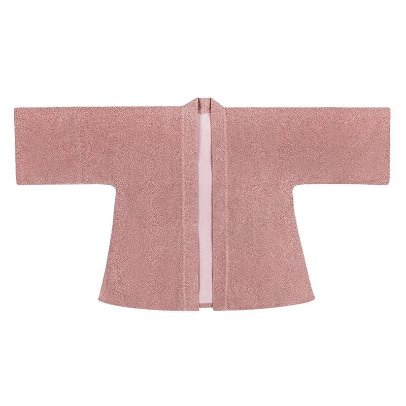 Song Dynasty Modern Hanfu Set with Winged Sleeve Top and Spiral Skirt - Begonia 海棠 (Preorder)