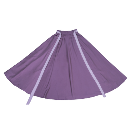 Song Dynasty Modern Hanfu Cardigan and Pocketed Skirt - Ice Wisteria 紫藤冰沙 (Preorder)