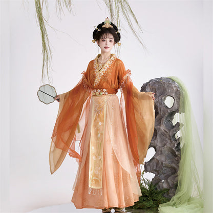 Wei Jin Dynasty Qiyao Ruqun Hanfu | Lily Blooms 郁见芳华