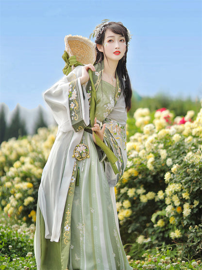 Qingzhi 清栀 - Song Dynasty Style Qiyao Ruqun Hanfu