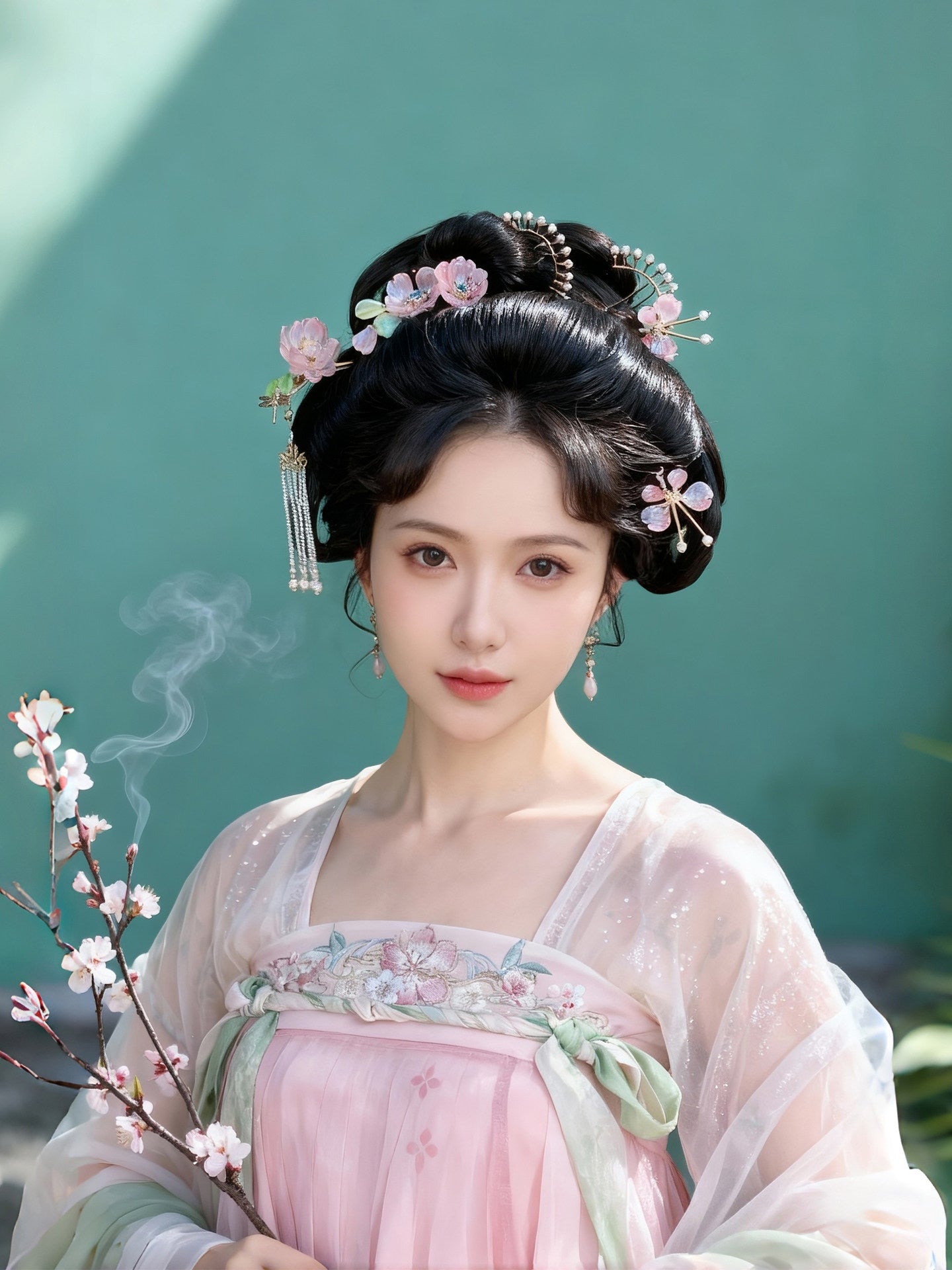 Retro Pearl Powder Earrings | Hanfu Jewelry
