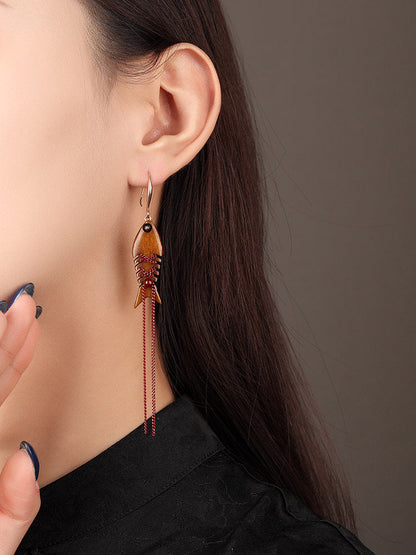 Wooden Fish DanglingEarrings | Cheongsam Jewelry