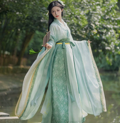 Wei Jin Dynasty Qiyao Ruqun Hanfu | Qingyu 清玉