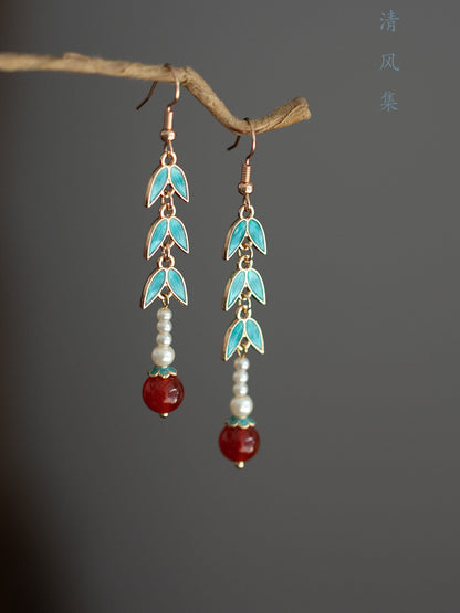 Rustling Bamboo Earrings | Hanfu Jewelry