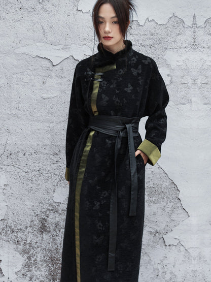 New Chinese Style Vintage Contrasting Nomadic Long Dress