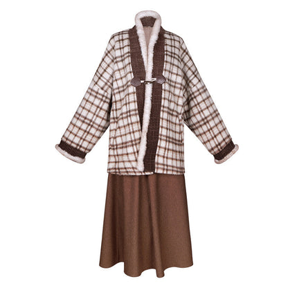 Song Dynasty Modern Hanfu Long Sleeve Top and Wrap Skirt for Autumn and Winter - Puppet Princess 布偶格格 (Preorder)
