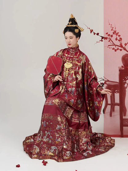 Ming Dynasty Wedding Hanfu Set & Mamian Skirt | Forever Bliss 永永其祥