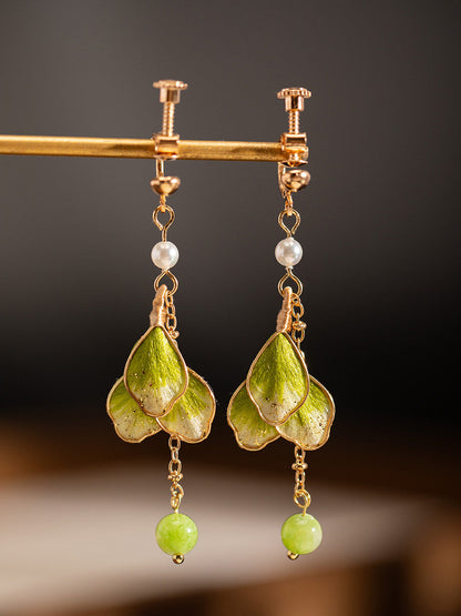 Tree of Life Velvet Flower Earrings | Hanfu Jewelry